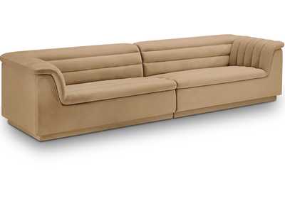 Image for Cascade Camel Velvet Fabric Modular Sofa