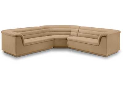 Image for Cascade Camel Velvet Fabric Modular Sectional