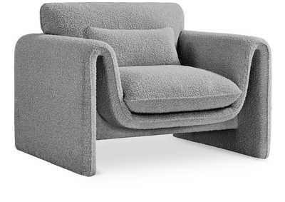 Image for Stylus Grey Boucle Fabric Chair