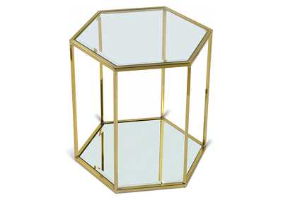 Sei Brushed Gold End Table