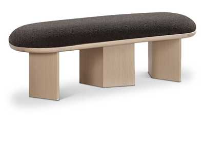 Image for Wilshire Brown Boucle Fabric Bench