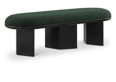 Image for Wilshire Green Boucle Fabric Bench