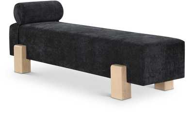 Image for Edison Black Chenille Fabric Bench