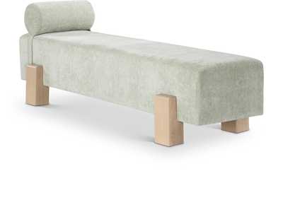 Image for Edison Mint Green Chenille Fabric Bench