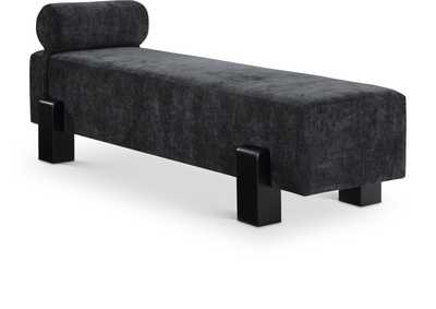 Image for Edison Black Chenille Fabric Bench