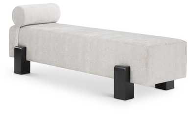Image for Edison Light Grey Chenille Fabric Bench