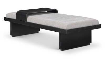 Image for Arlington Light Grey Chenille Fabric Bench