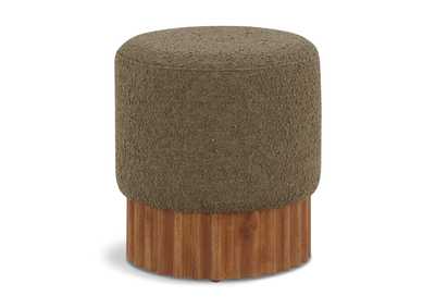 Image for Veranda Olive Boucle Fabric Ottoman - Stool