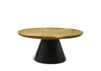 Martini Brushed Gold - Matte Black Coffee Table