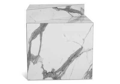 Image for Aritzia White Faux Marble End Table