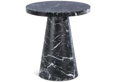 Omni Black Faux Marble End Table