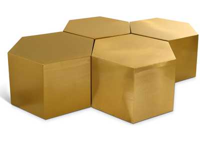 Image for Hexagon Brushed Gold Coffee Table