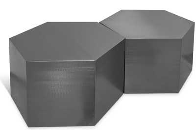 Image for Hexagon Brushed Chrome Coffee Table