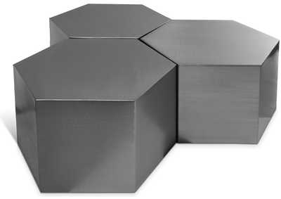 Image for Hexagon Brushed Chrome Coffee Table