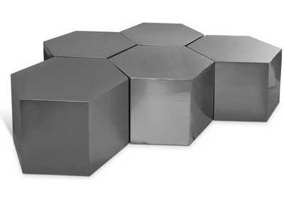 Image for Hexagon Brushed Chrome Coffee Table