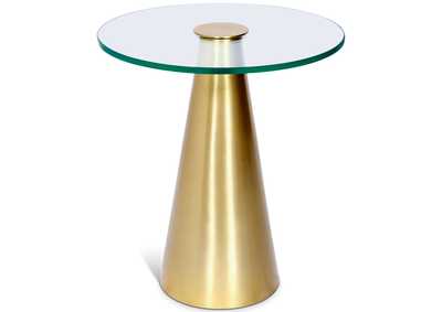 Glassimo Brushed Gold End Table