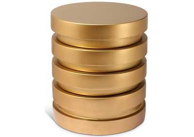 Levels Brushed Gold End Table