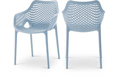 Image for Mykonos Sky Blue Outdoor Patio Dining Chair Set of 4