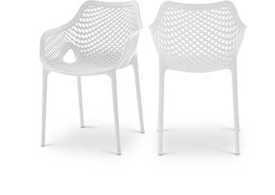 Mykonos White Outdoor Patio Dining Chair Set of 4