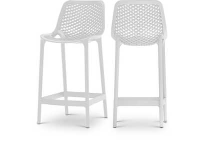 Image for Mykonos White Outdoor Patio Stool