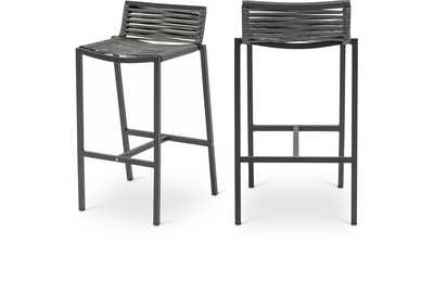 Image for Maldives Grey Rope Fabric Outdoor Patio Barstool