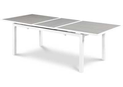Image for Nizuc Grey Polywood Outdoor Patio Extendable Aluminum Dining Table