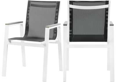 Image for Nizuc Black Mesh Waterproof Fabric Outdoor Patio Aluminum Mesh Dining Arm Chair