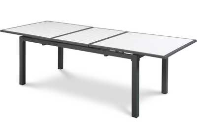 Image for Nizuc White Polywood Outdoor Patio Aluminum Dining Table