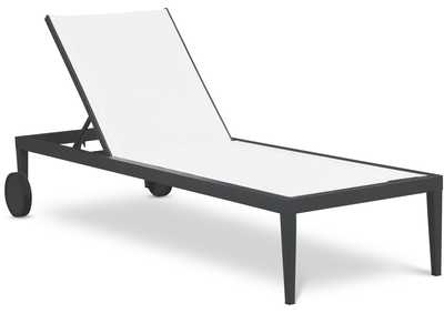Image for Nizuc White Mesh Waterproof Fabric Outdoor Patio Aluminum Mesh Chaise Lounge Chair