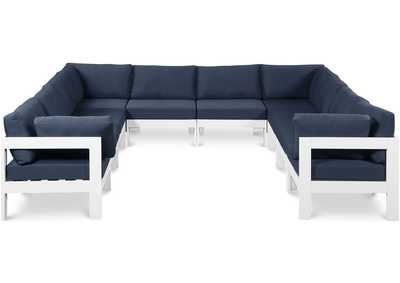 Image for Nizuc Navy Water Resistant Fabric Outdoor Patio Modular Sectional