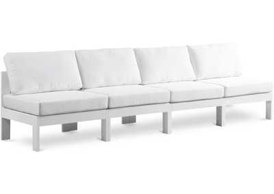 Image for Nizuc White Water Resistant Fabric Outdoor Patio Modular Sofa