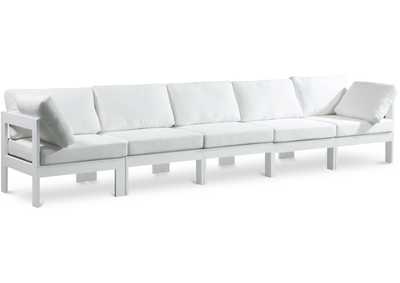 Image for Nizuc White Water Resistant Fabric Outdoor Patio Modular Sofa