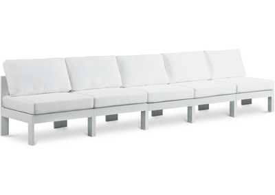 Image for Nizuc White Water Resistant Fabric Outdoor Patio Modular Sofa