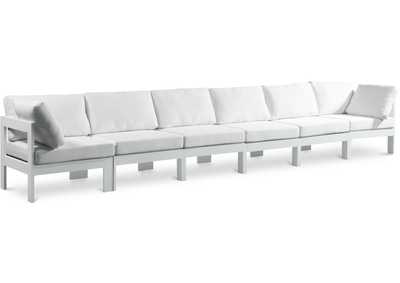 Image for Nizuc White Water Resistant Fabric Outdoor Patio Modular Sofa