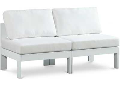 Image for Nizuc White Water Resistant Fabric Outdoor Patio Modular Sofa