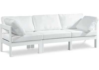 Image for Nizuc White Water Resistant Fabric Outdoor Patio Modular Sofa