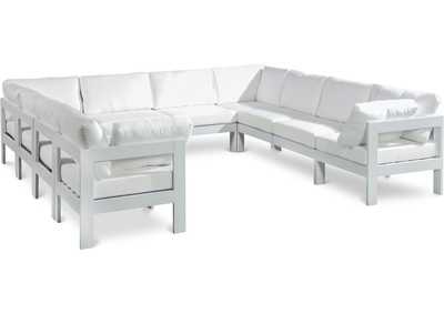 Image for Nizuc White Water Resistant Fabric Outdoor Patio Modular Sectional