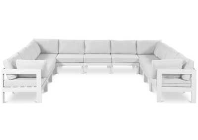 Image for Nizuc White Water Resistant Fabric Outdoor Patio Modular Sectional