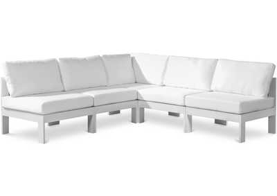 Image for Nizuc White Water Resistant Fabric Outdoor Patio Modular Sectional