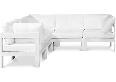 Image for Nizuc White Water Resistant Fabric Outdoor Patio Modular Sectional