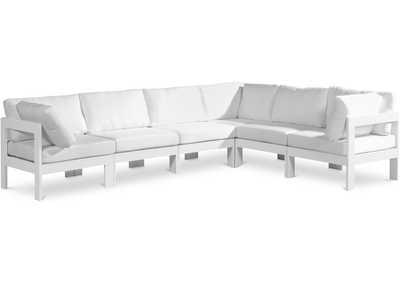 Image for Nizuc White Water Resistant Fabric Outdoor Patio Modular Sectional