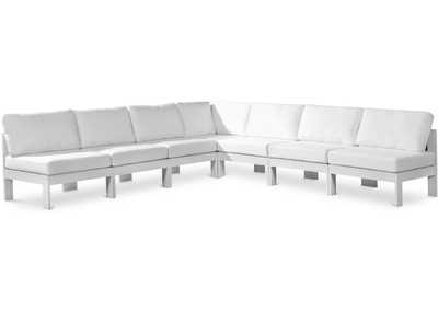 Image for Nizuc White Water Resistant Fabric Outdoor Patio Modular Sectional