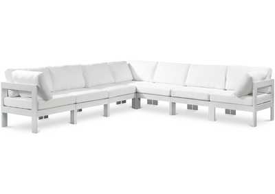 Image for Nizuc White Water Resistant Fabric Outdoor Patio Modular Sectional