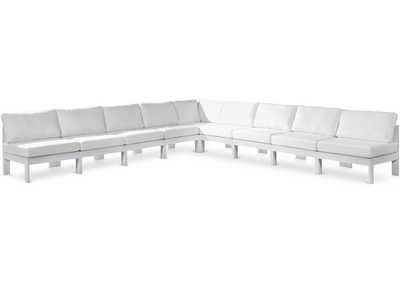 Image for Nizuc White Water Resistant Fabric Outdoor Patio Modular Sectional