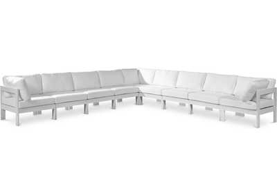 Image for Nizuc White Water Resistant Fabric Outdoor Patio Modular Sectional