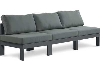 Image for Nizuc Grey Water Resistant Fabric Outdoor Patio Modular Sofa