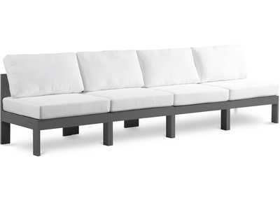 Image for Nizuc White Water Resistant Fabric Outdoor Patio Modular Sofa