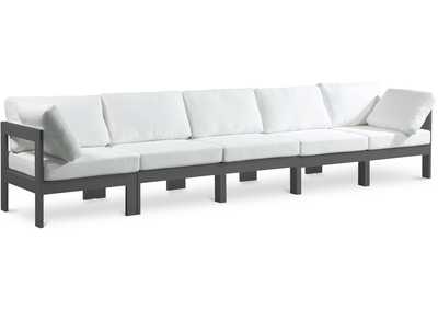 Image for Nizuc White Water Resistant Fabric Outdoor Patio Modular Sofa