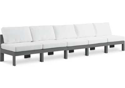 Image for Nizuc White Water Resistant Fabric Outdoor Patio Modular Sofa