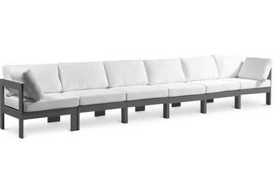 Image for Nizuc White Water Resistant Fabric Outdoor Patio Modular Sofa